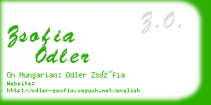 zsofia odler business card